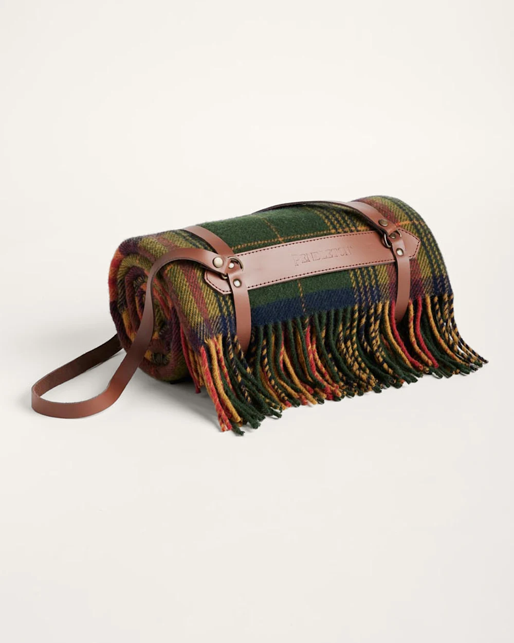 MOTOR ROBE THROW WITH LEATHER CARRIER