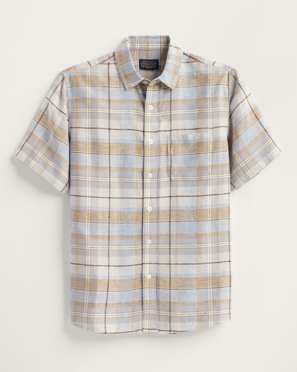 MEN'S PLAID SHORELINE LINEN SHIRT