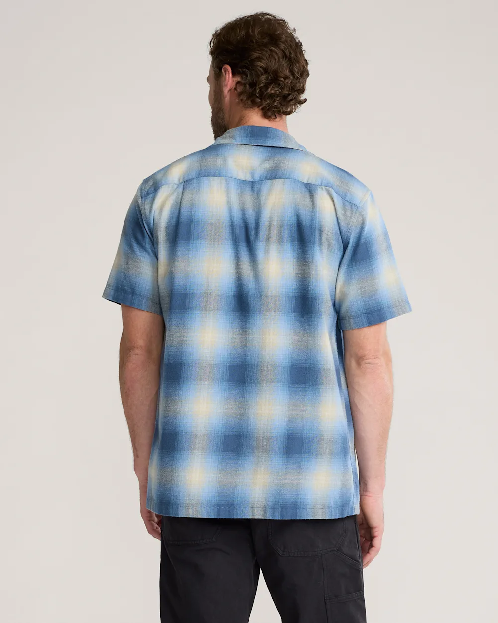 MEN'S SHORT-SLEEVE PLAID COTTON BOARD SHIRT