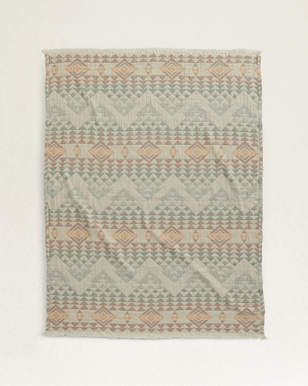 ORGANIC COTTON FRINGED THROW