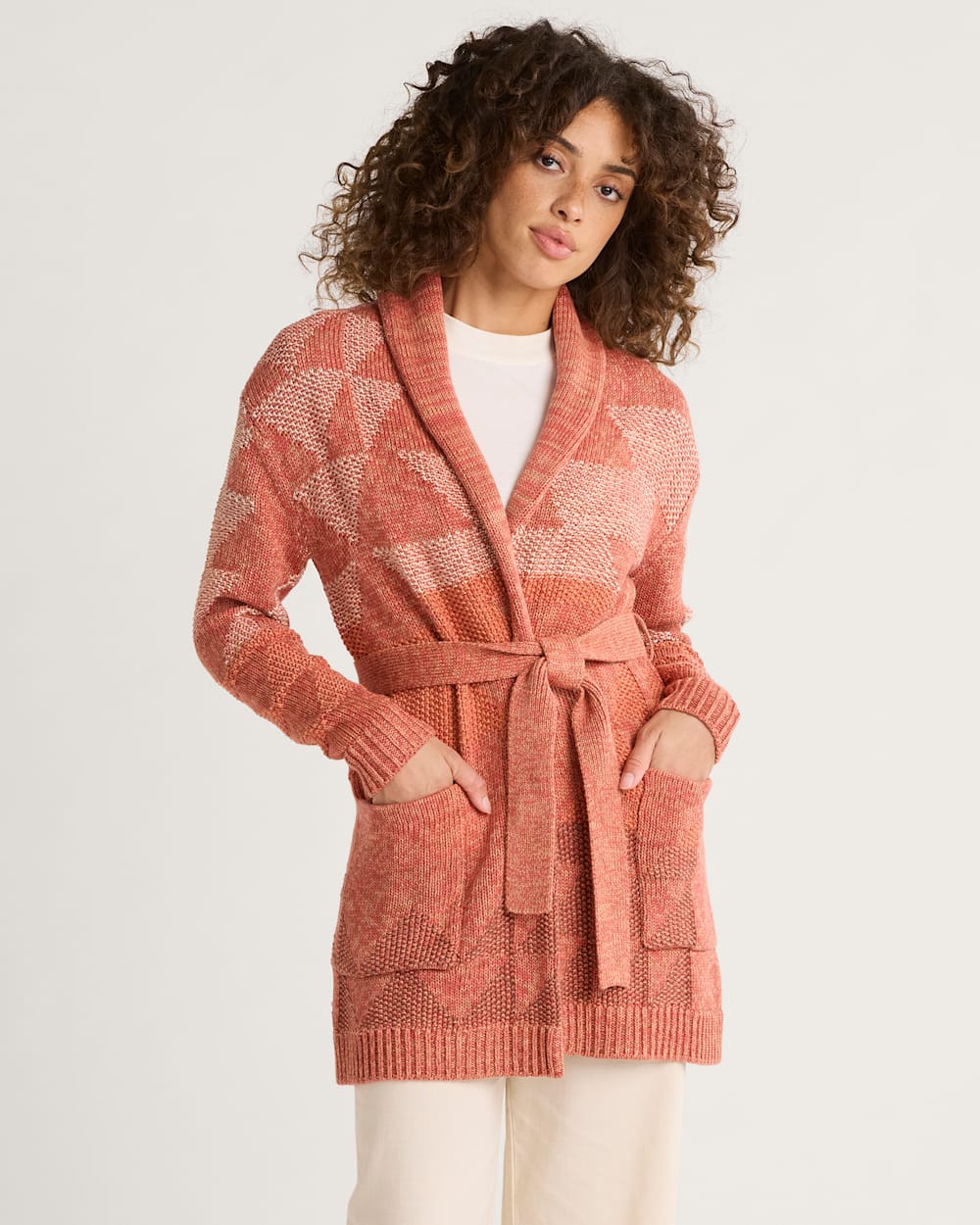 WOMEN'S MONTEREY BELTED COTTON CARDIGAN