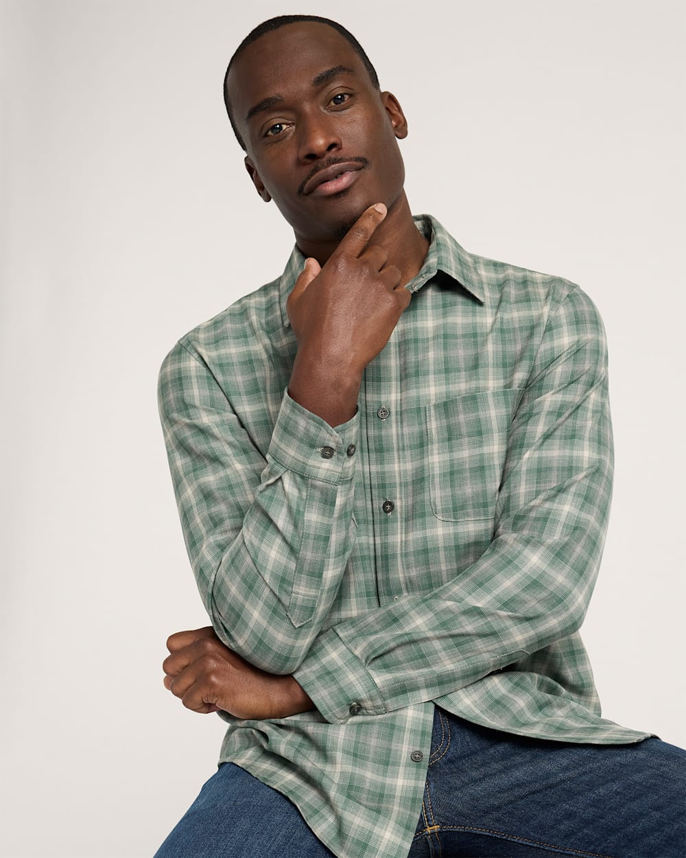 MEN'S PLAID MERINO LODGE SHIRT