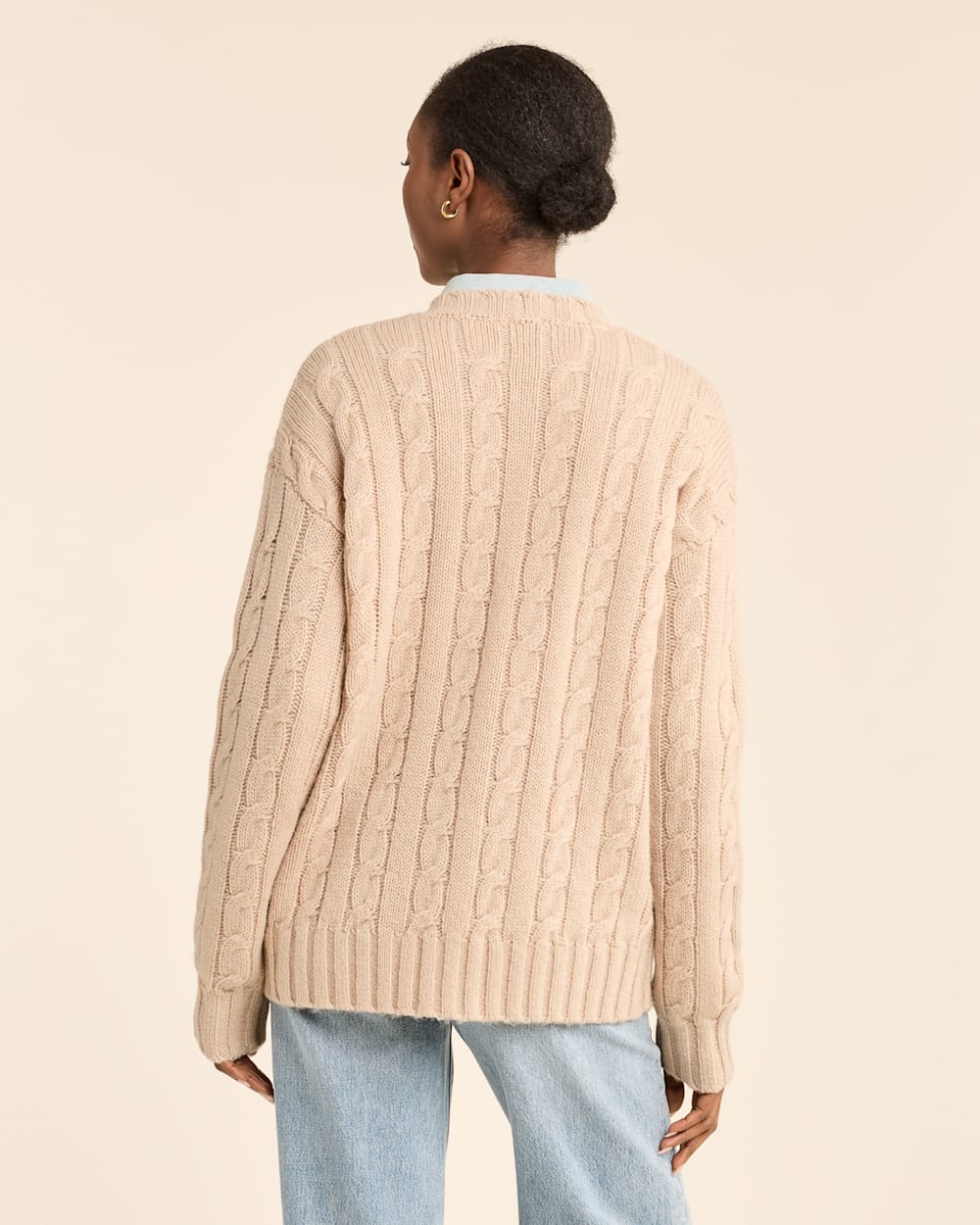 WOMEN'S SHETLAND COLLECTION FISHERMAN CARDIGAN