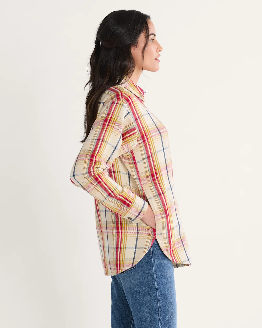 WOMEN'S ARCADIA FLANNEL PLAID POPOVER SHIRT