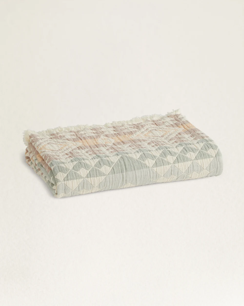 ORGANIC COTTON FRINGED THROW