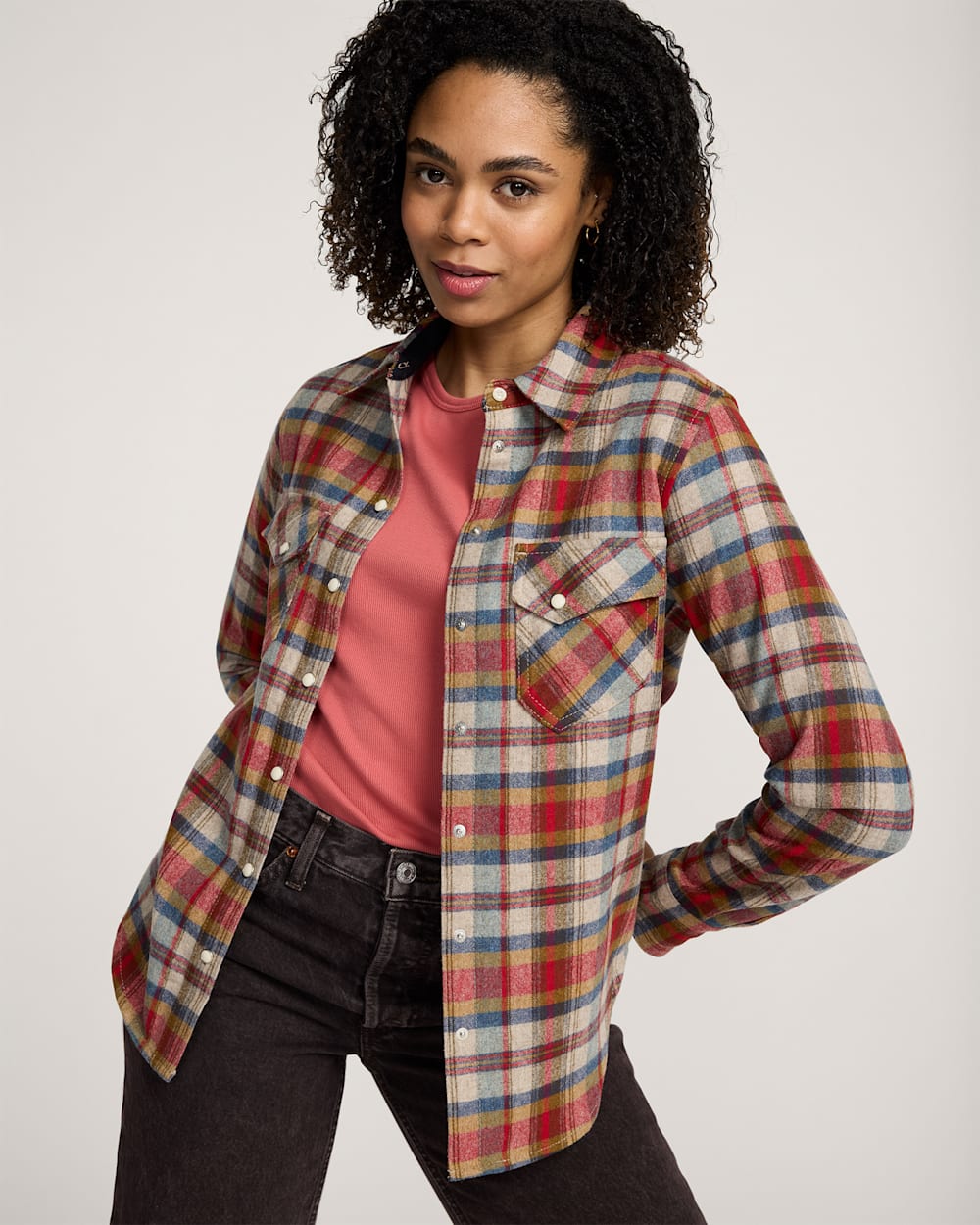 WOMEN'S PLAID GAMBLER SHIRT