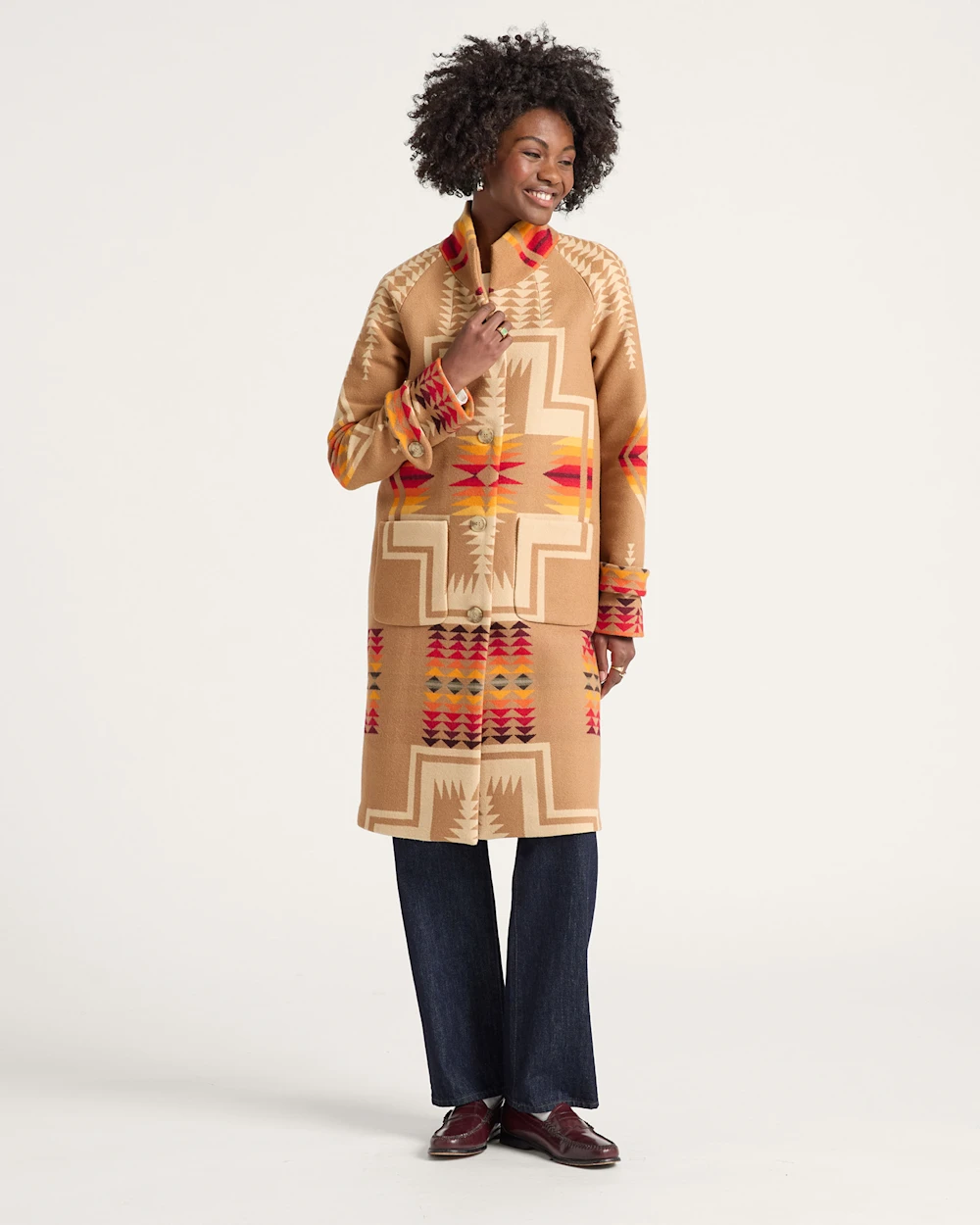 WOMEN'S HARDING ARCHIVE BLANKET COAT