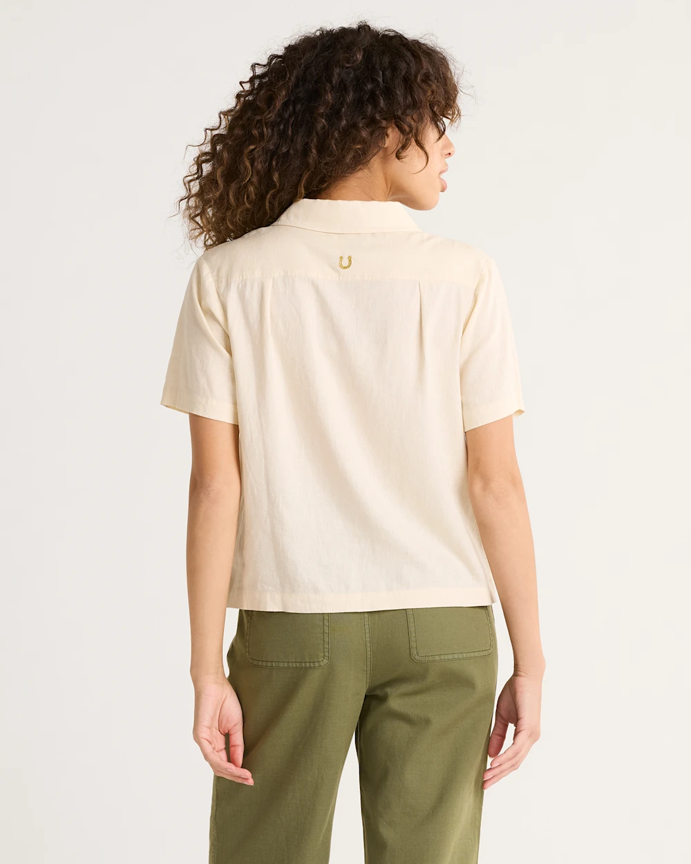 WOMEN'S EMBROIDERED LINEN SHIRT
