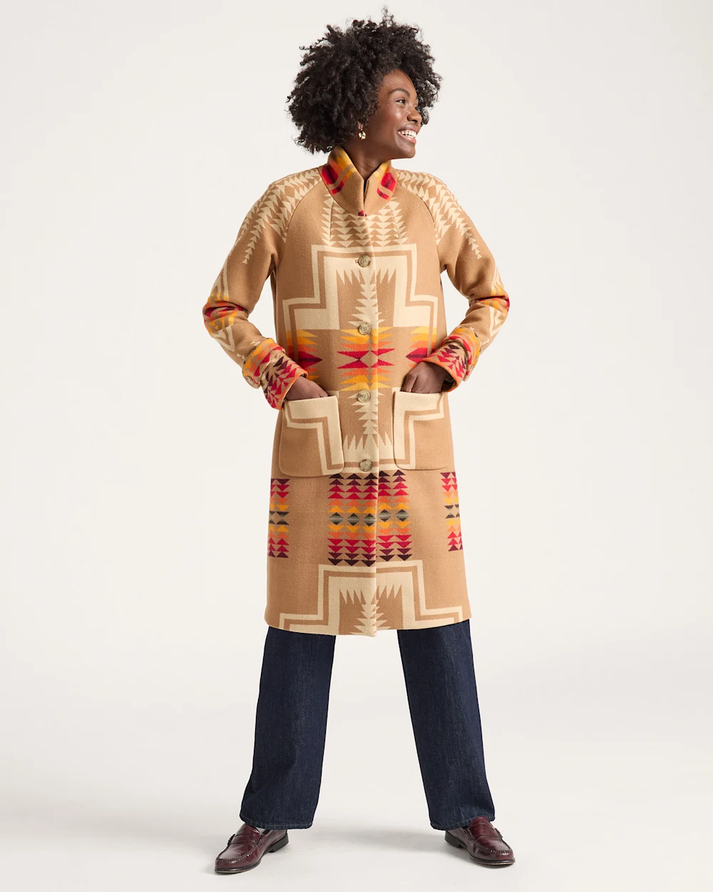 WOMEN'S HARDING ARCHIVE BLANKET COAT