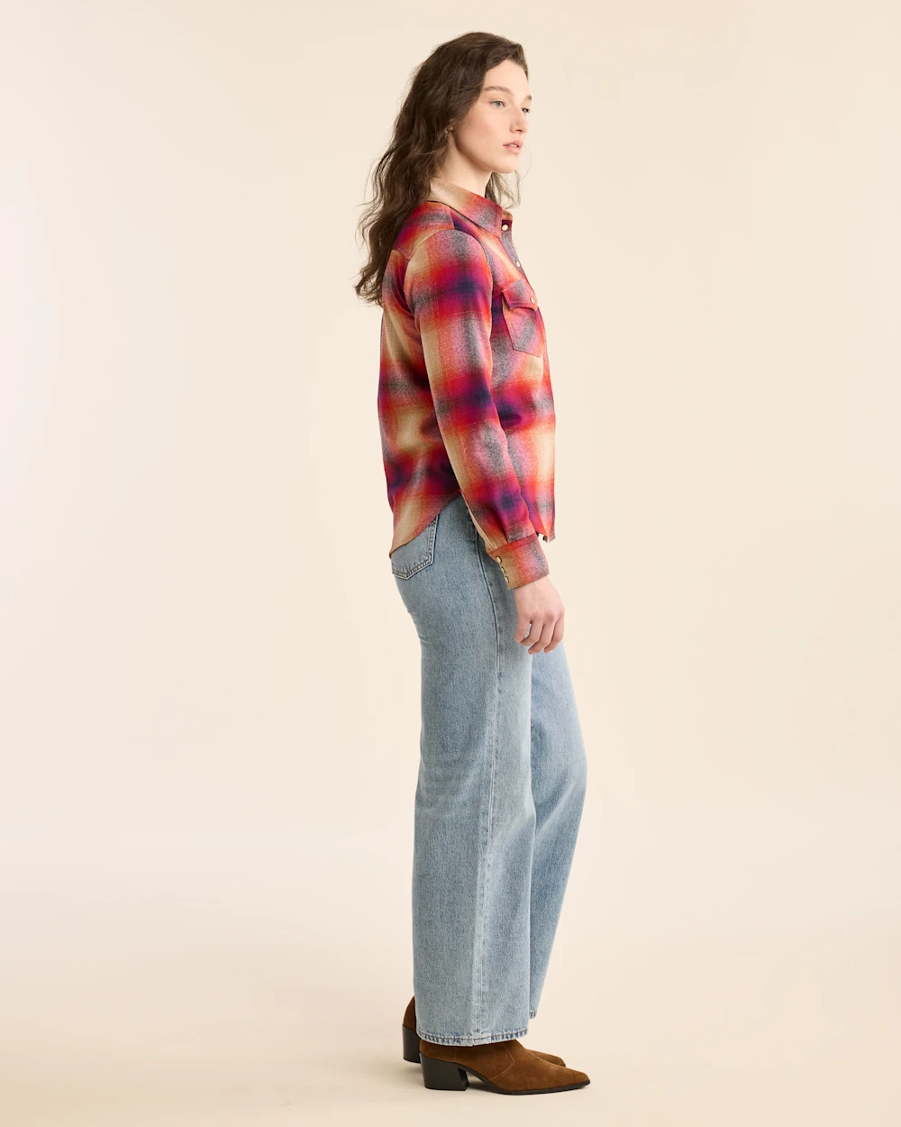 WOMEN'S PLAID GAMBLER SHIRT