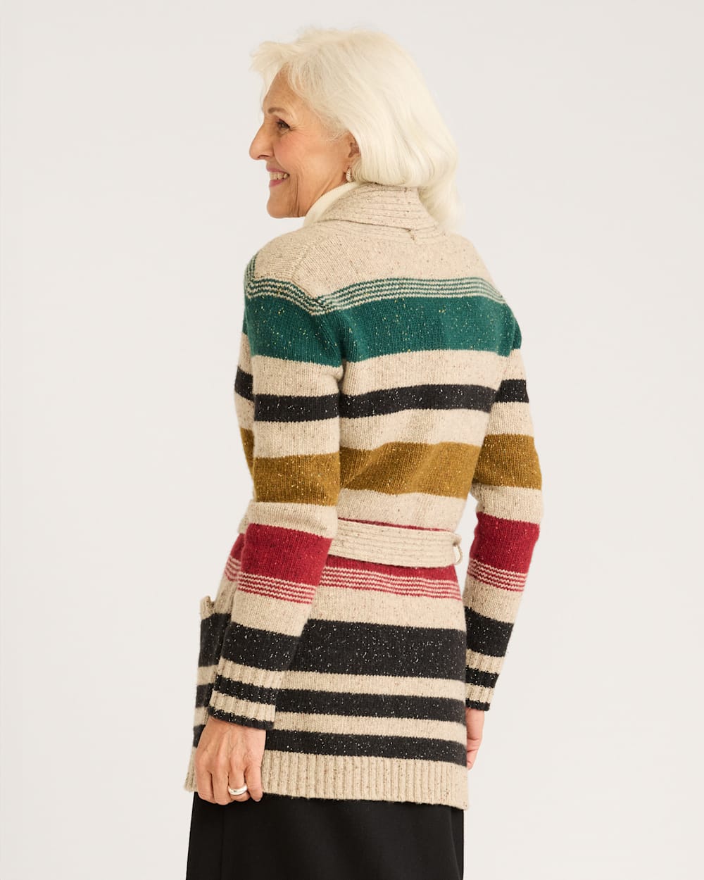 WOMEN'S CAMP STRIPE CARDIGAN