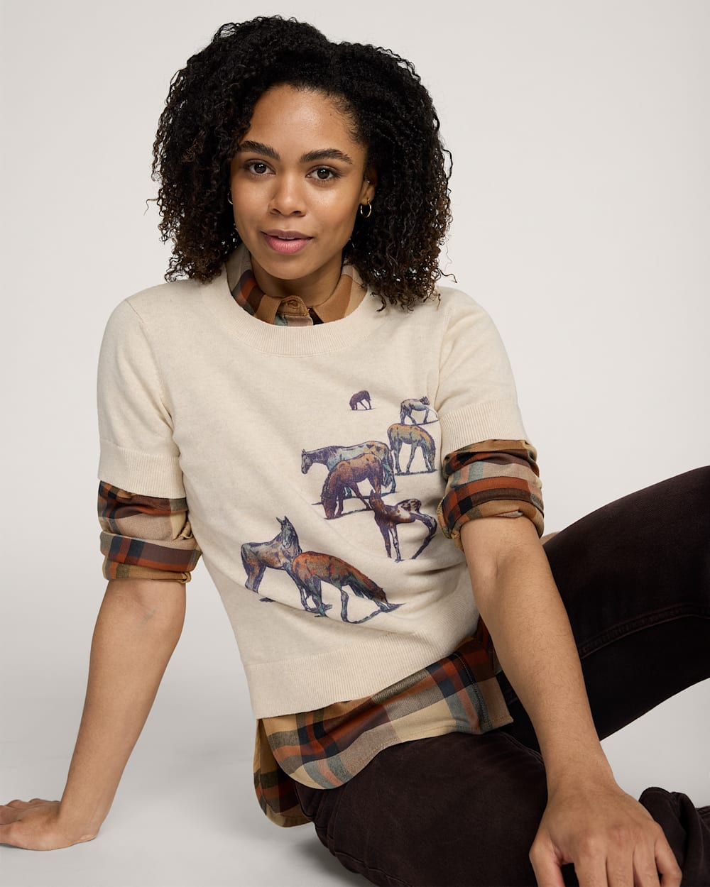 WOMEN'S WILD HORSE COTTON SWEATER