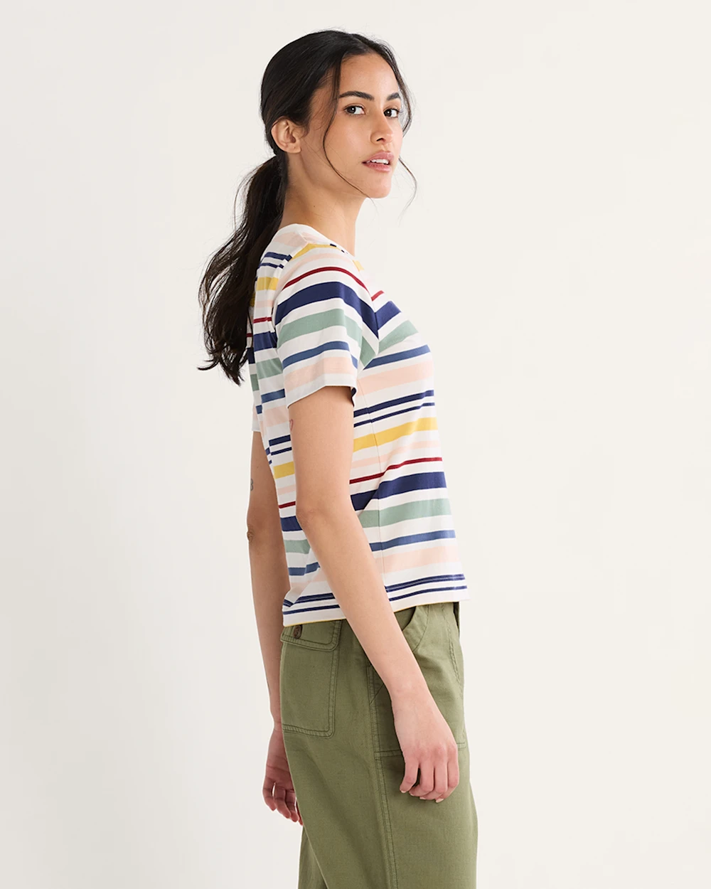WOMEN'S DESCHUTES STRIPE TEE