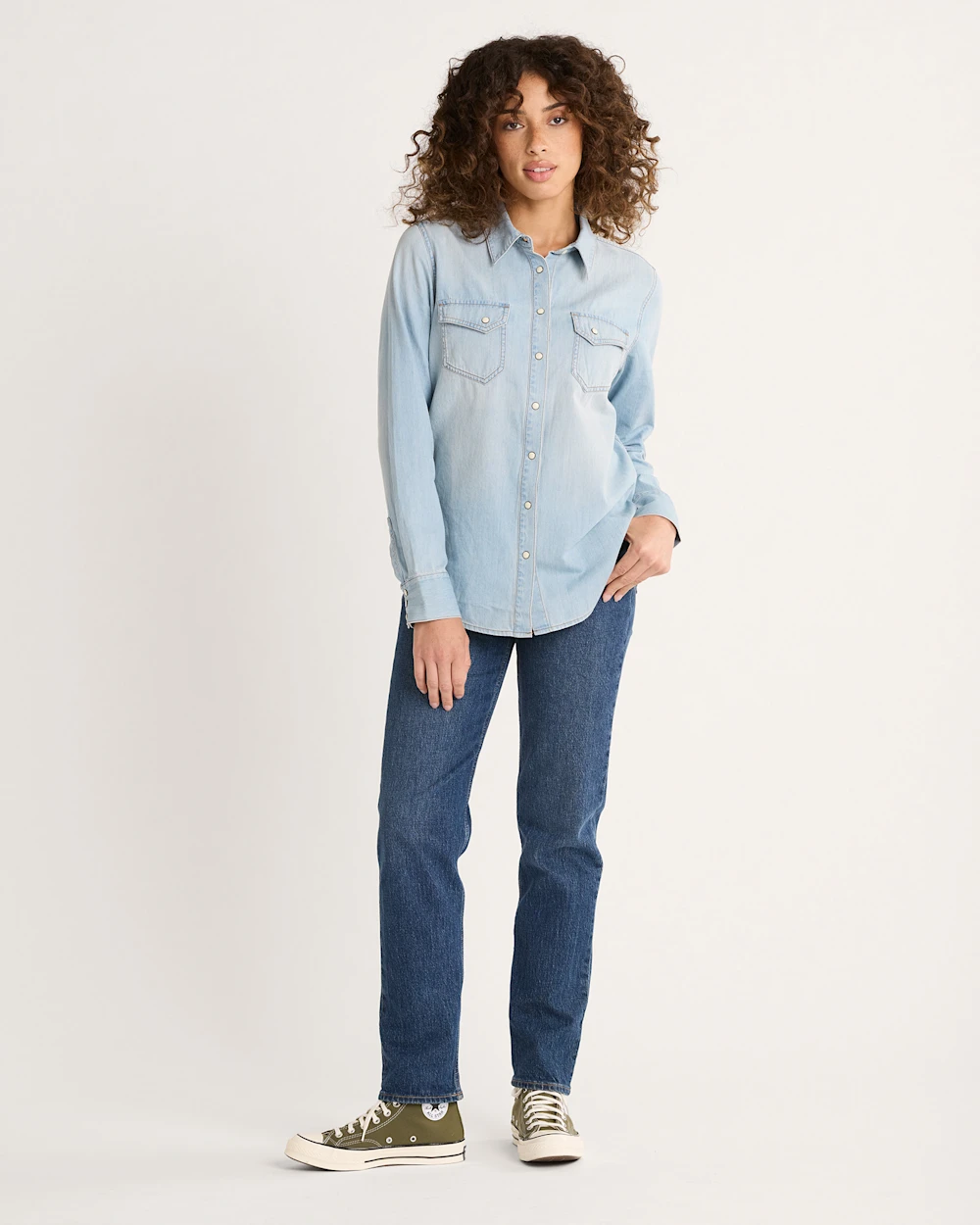 WOMEN'S CHAMBRAY GAMBLER SHIRT