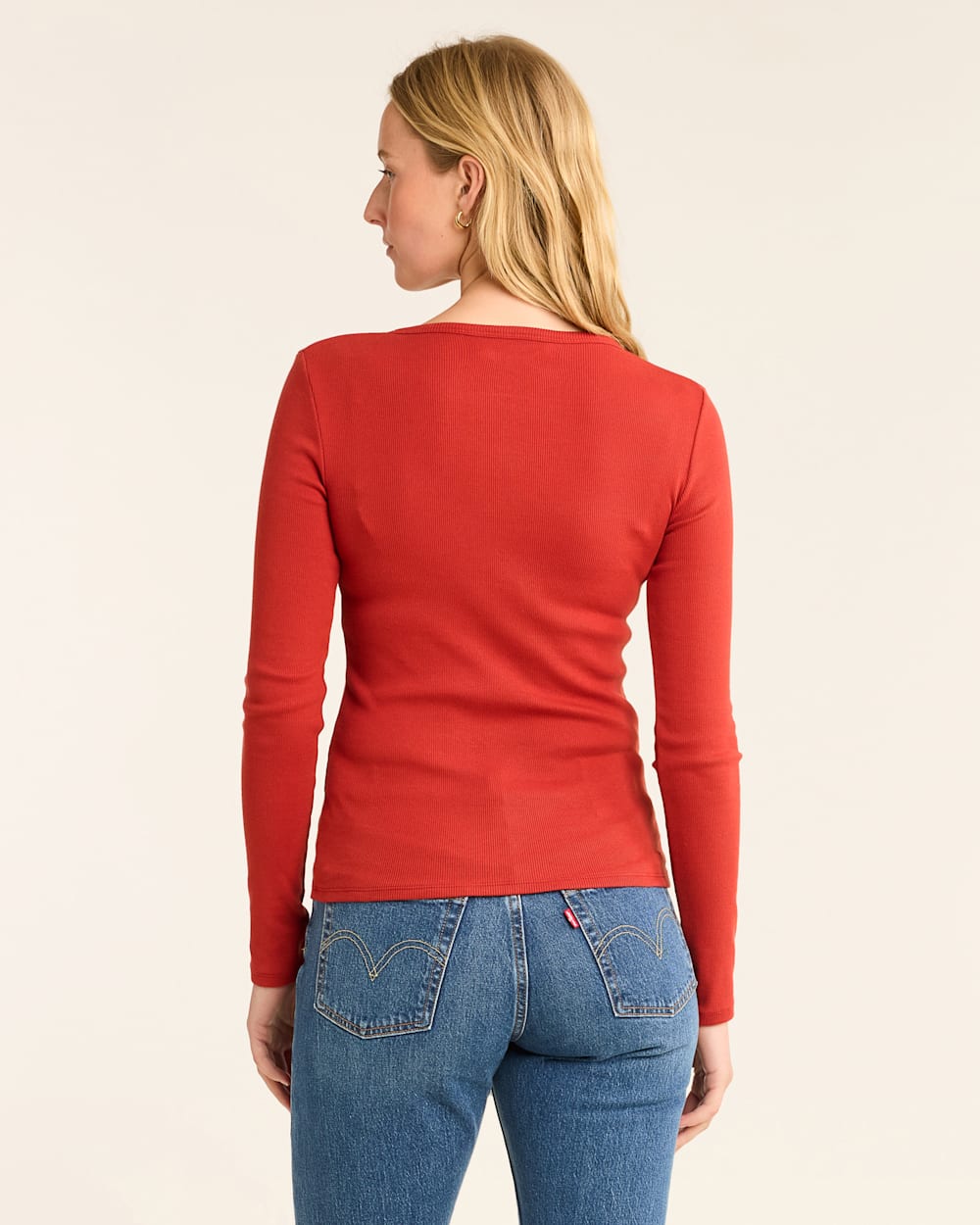 WOMEN'S LONG-SLEEVE PIMA COTTON HENLEY