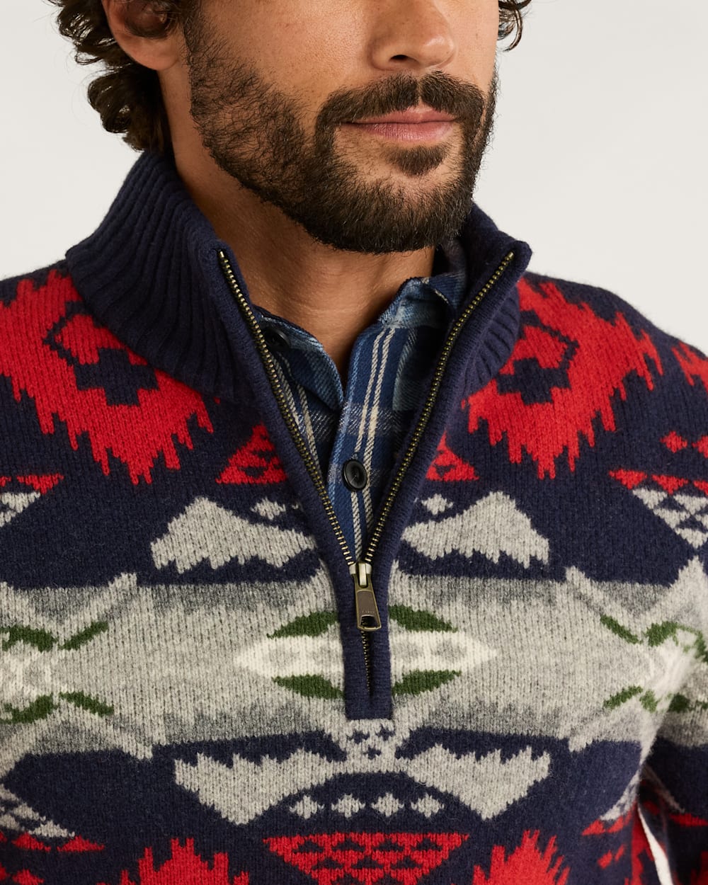 MEN'S NEHALEM QUARTER ZIP LAMBSWOOL SWEATER