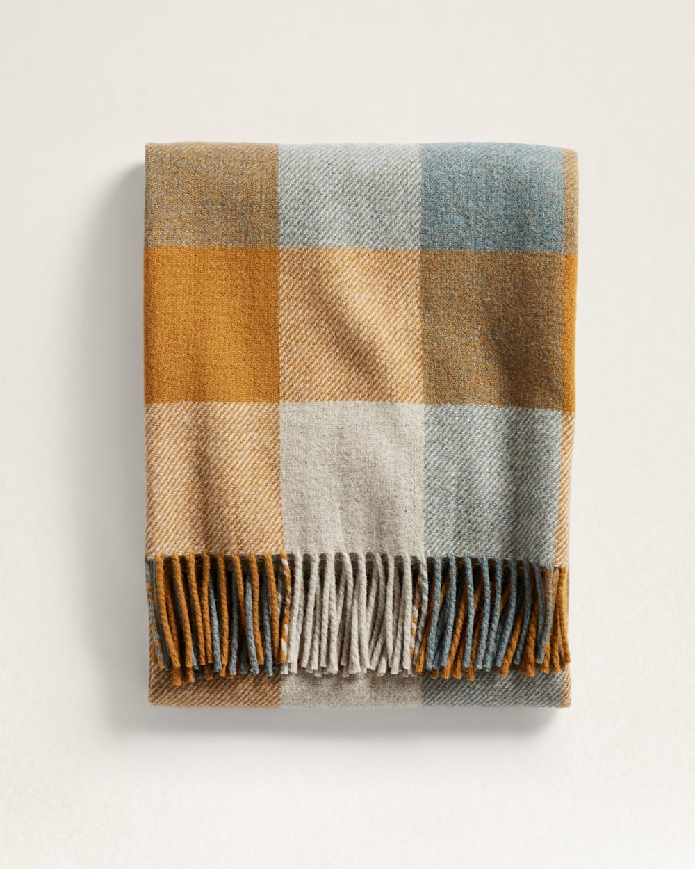 ECO-WISE WOOL FRINGED THROW