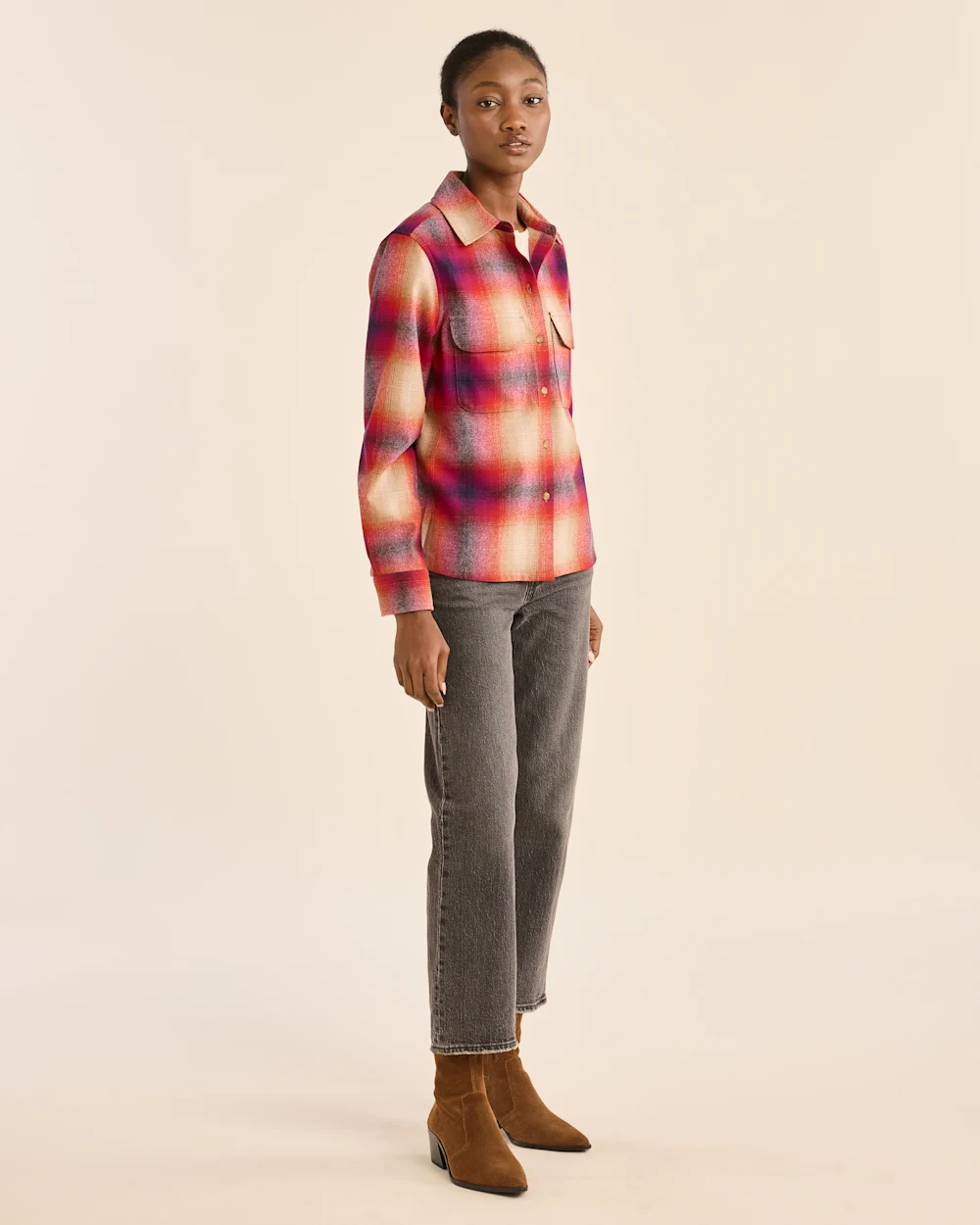 WOMEN'S PLAID BOARD SHIRT