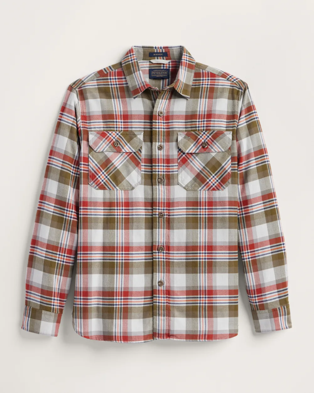 MEN'S PLAID BURNSIDE DOUBLEBRUSHED FLANNEL SHIRT