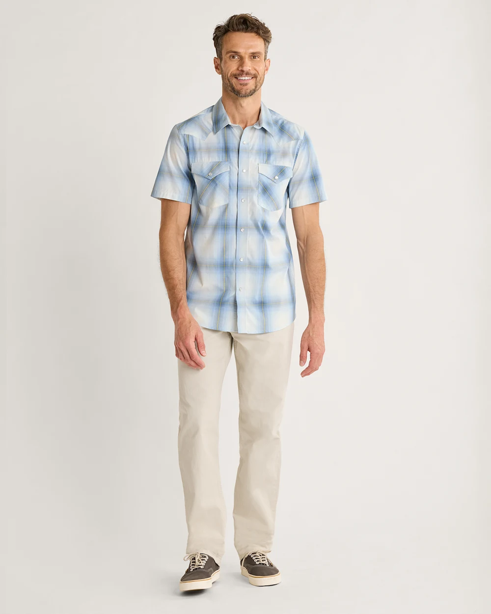 MEN'S SHORT-SLEEVE BISHOP COTTON SHIRT