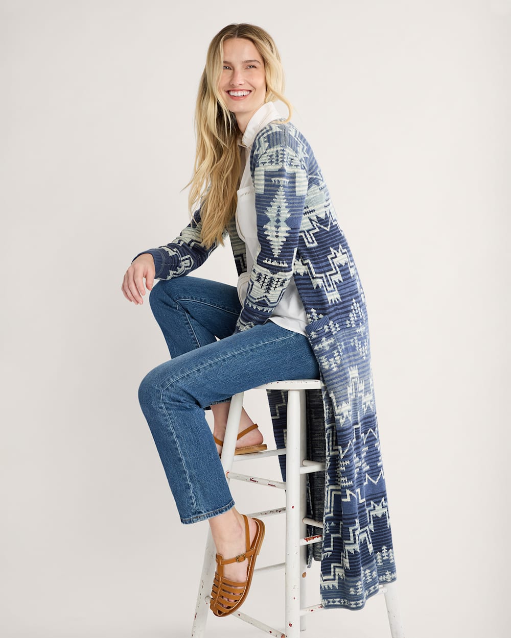 WOMEN'S COTTON DUSTER CARDIGAN