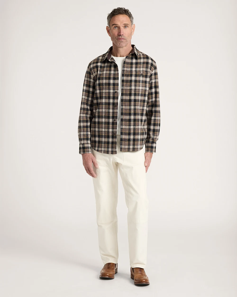 MEN'S PLAID ELBOW-PATCH TRAIL SHIRT