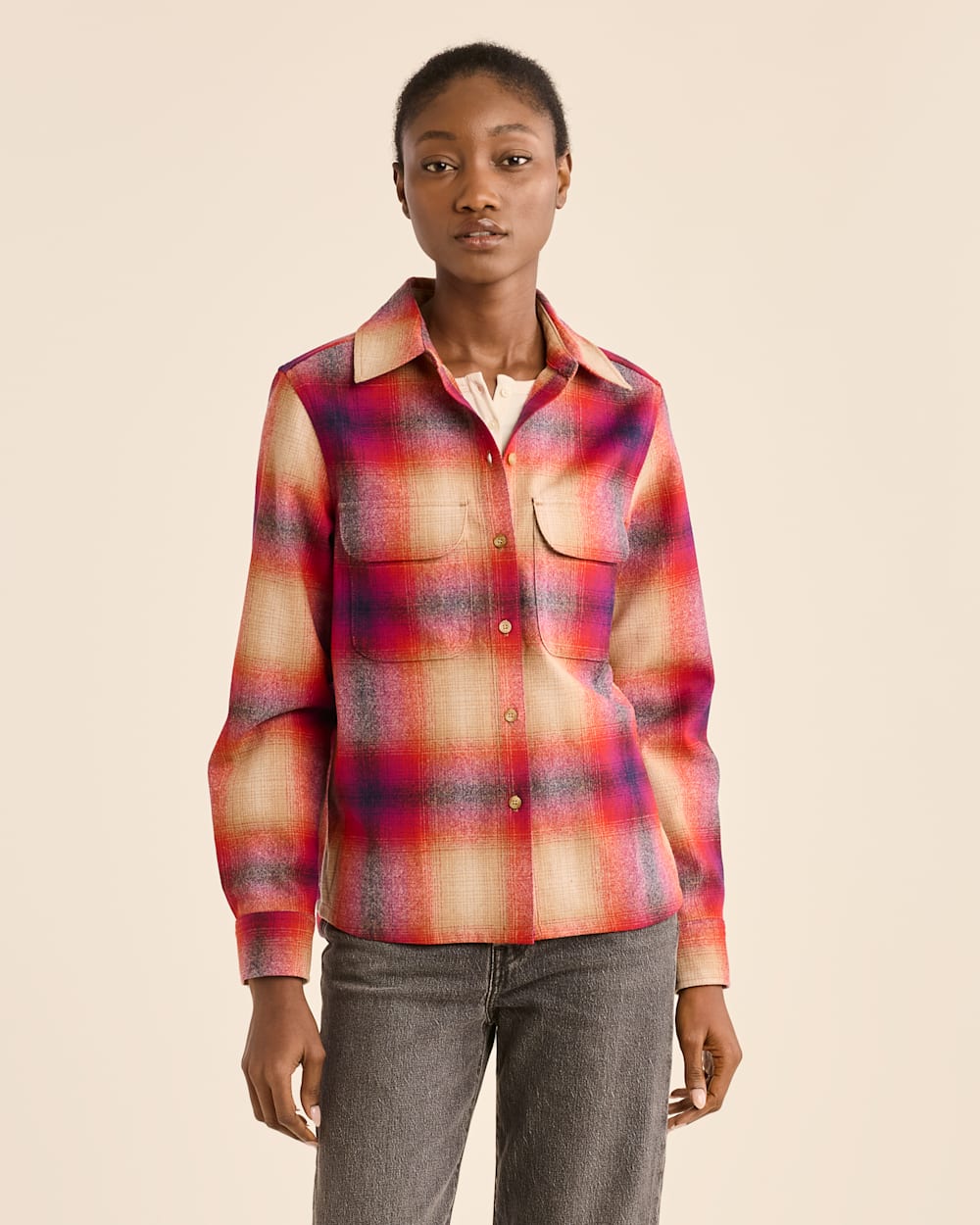 WOMEN'S PLAID BOARD SHIRT