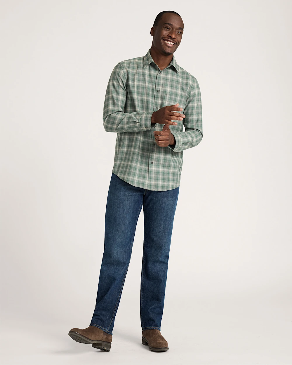 MEN'S PLAID MERINO LODGE SHIRT