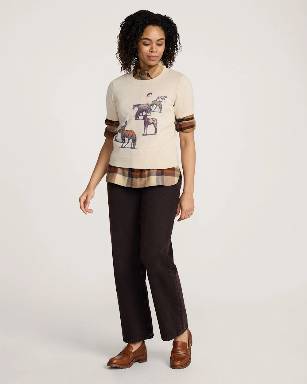 WOMEN'S WILD HORSE COTTON SWEATER