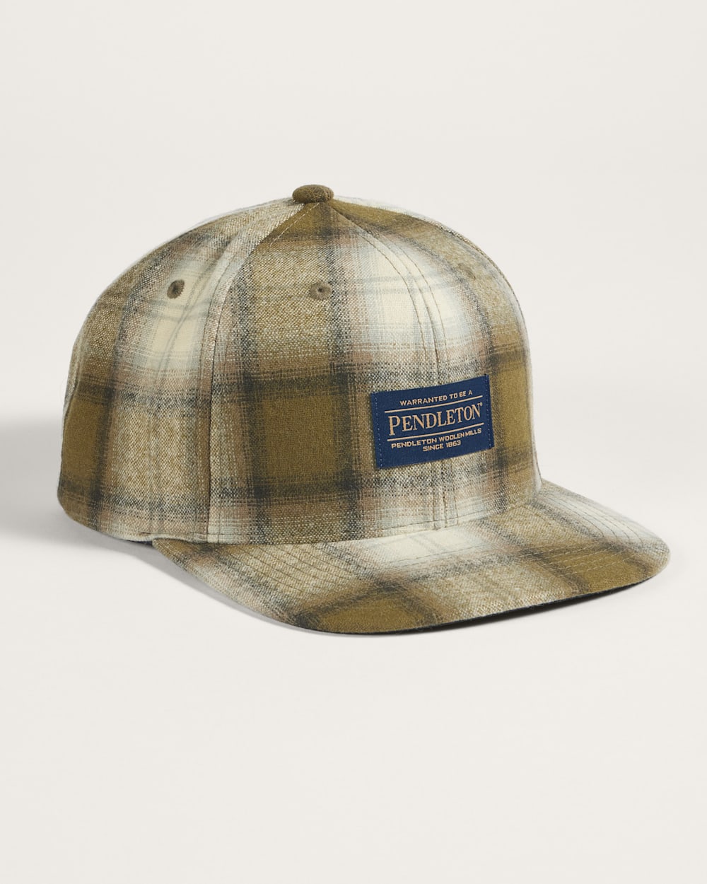 PLAID FLAT BRIM HAT