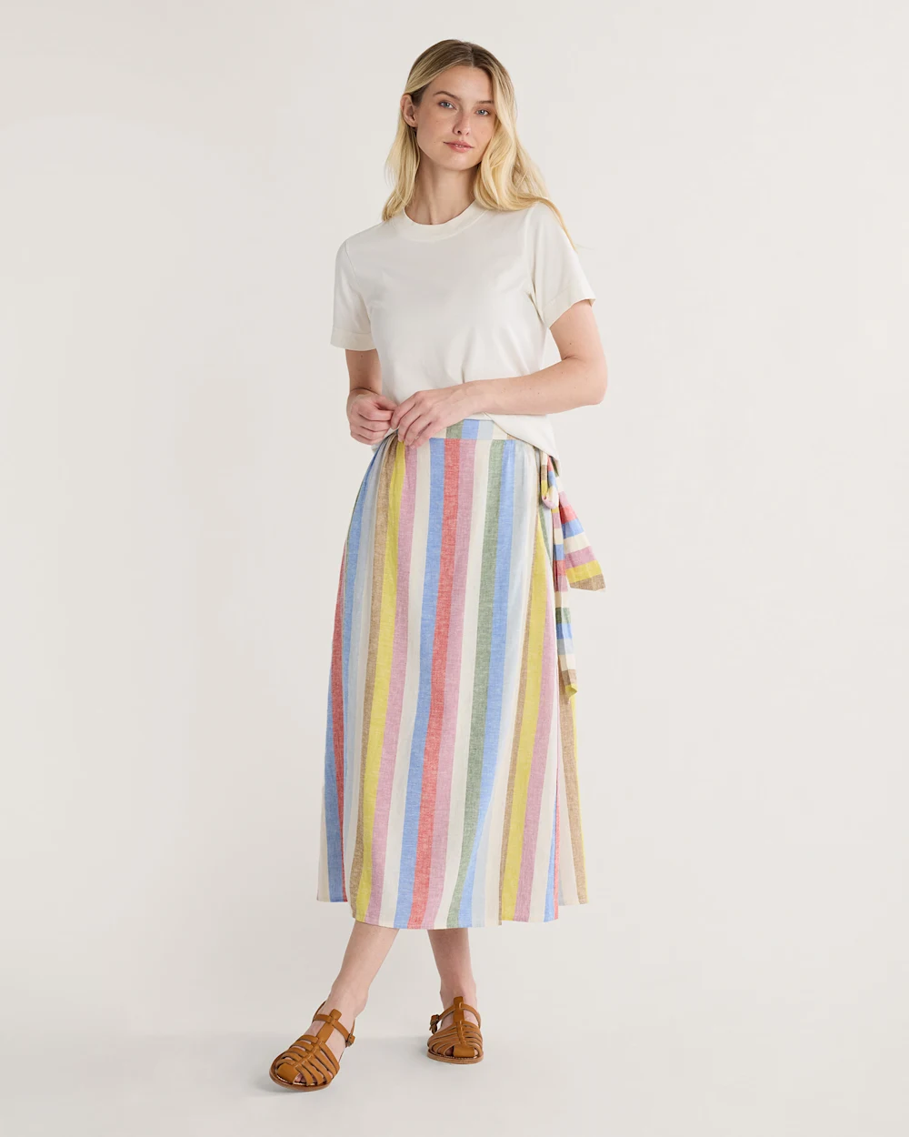 WOMEN'S LINEN WRAP SKIRT