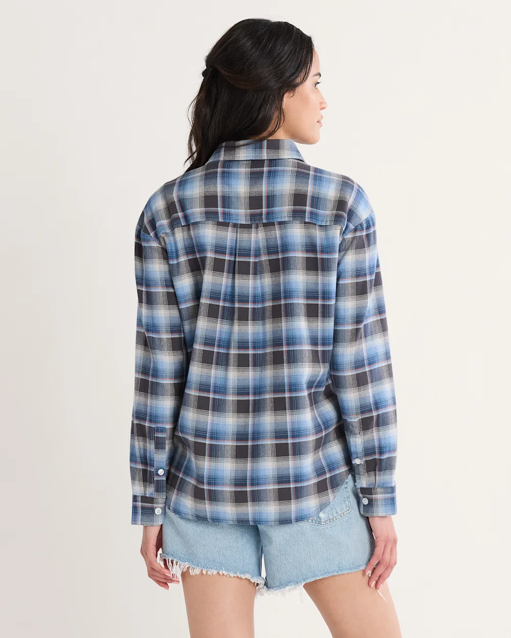 WOMEN'S PLAID BOYFRIEND DOUBLEBRUSHED FLANNEL SHIRT