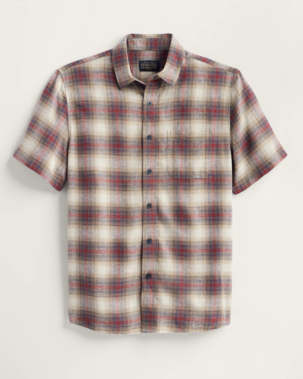 MEN'S PLAID SHORELINE LINEN SHIRT