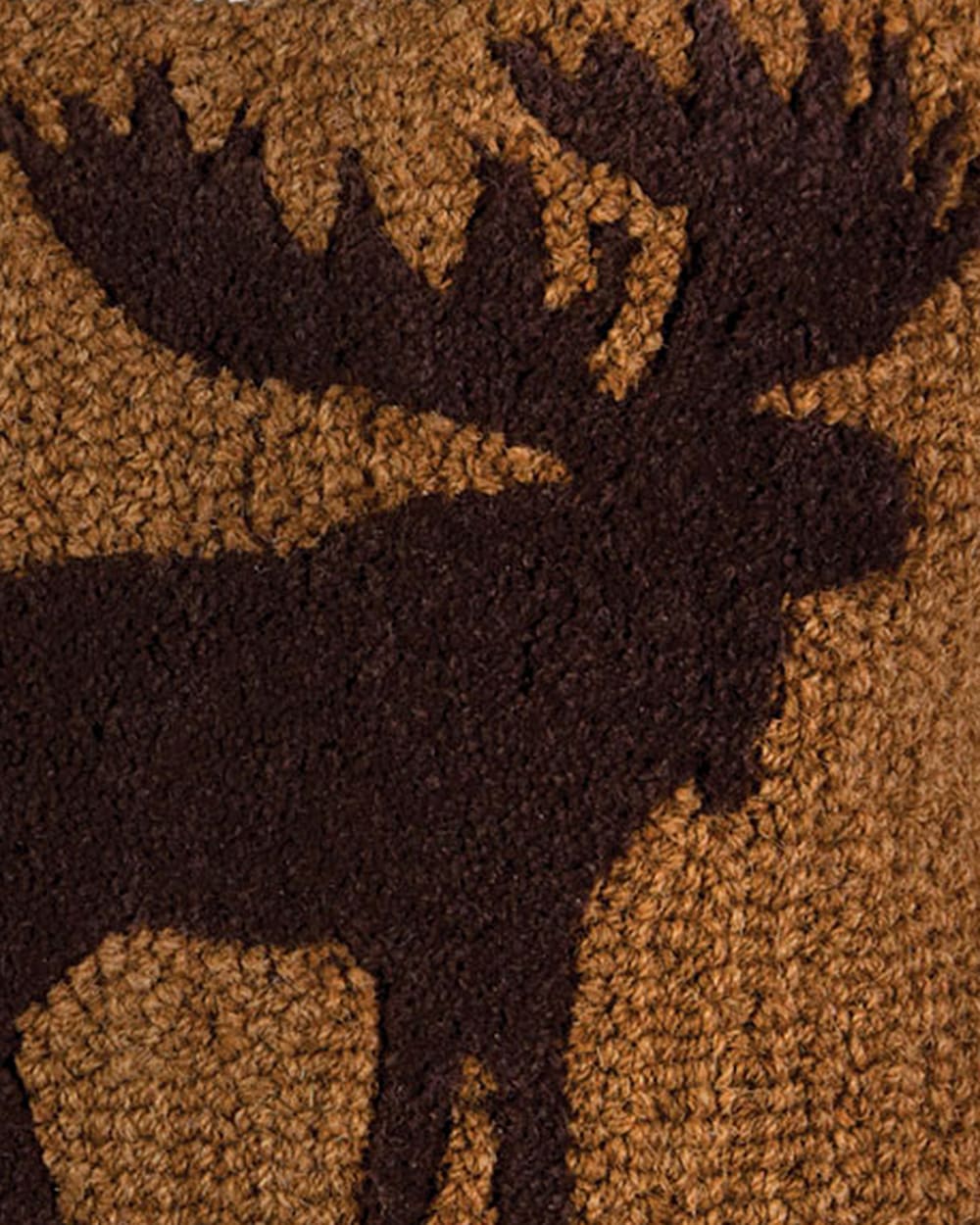 MOOSE HOOKED SQUARE PILLOW