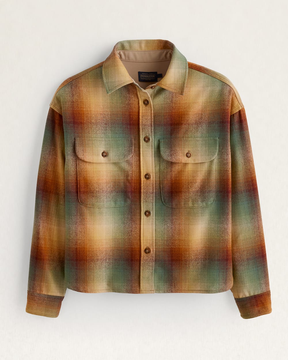 WOMEN'S PLAID CROPPED SHIRT