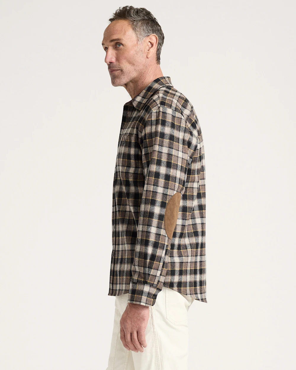 MEN'S PLAID ELBOW-PATCH TRAIL SHIRT