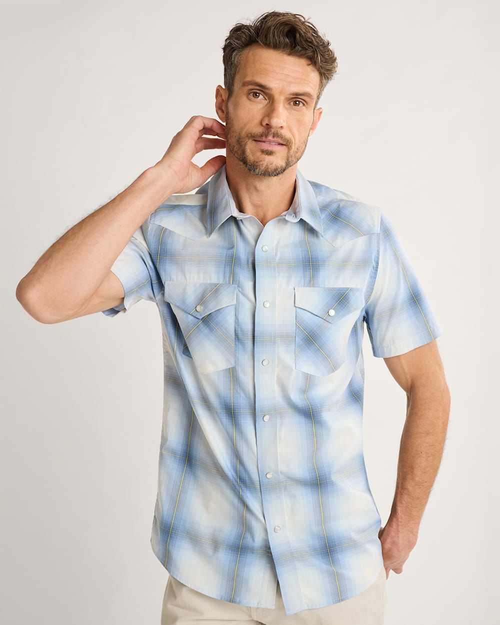 MEN'S SHORT-SLEEVE BISHOP COTTON SHIRT