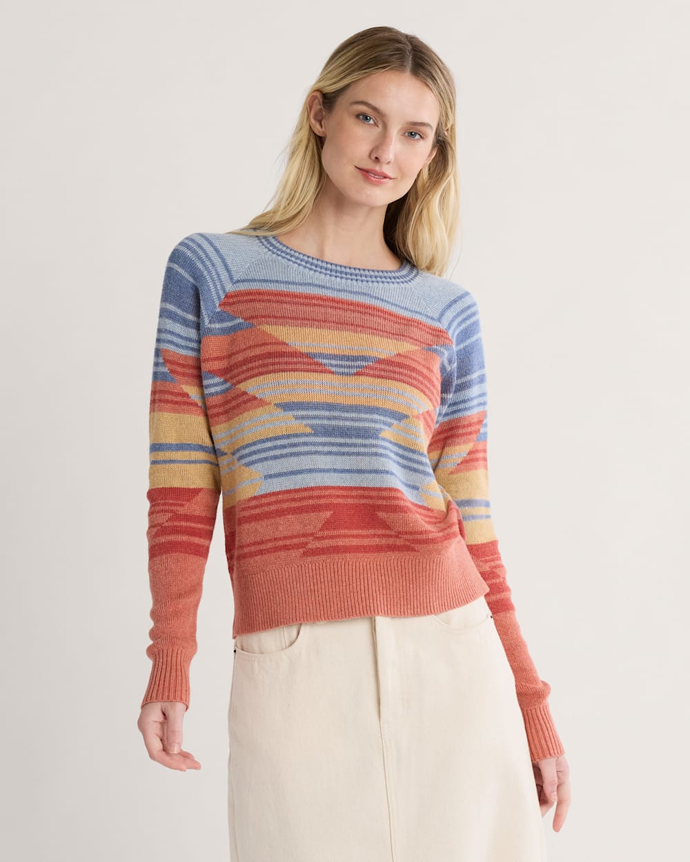 WOMEN'S RAGLAN COTTON SWEATER