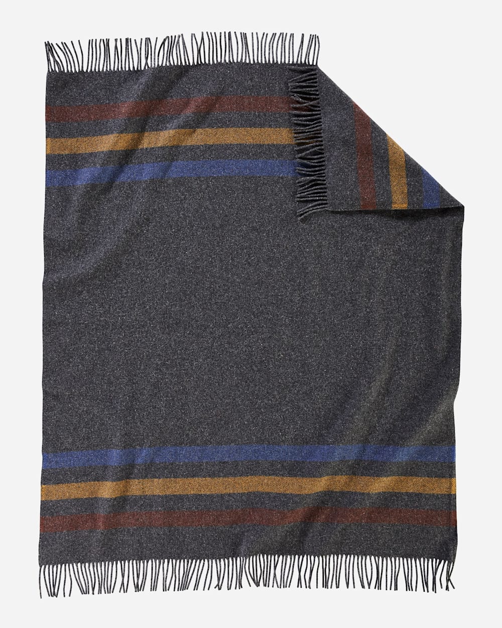 ECO-WISE WOOL FRINGED THROW
