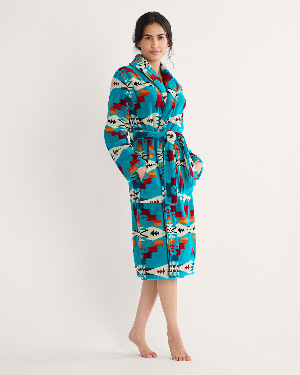 WOMEN'S TUCSON COTTON TERRY VELOUR BATHROBE