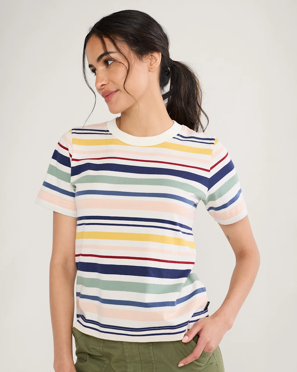WOMEN'S DESCHUTES STRIPE TEE