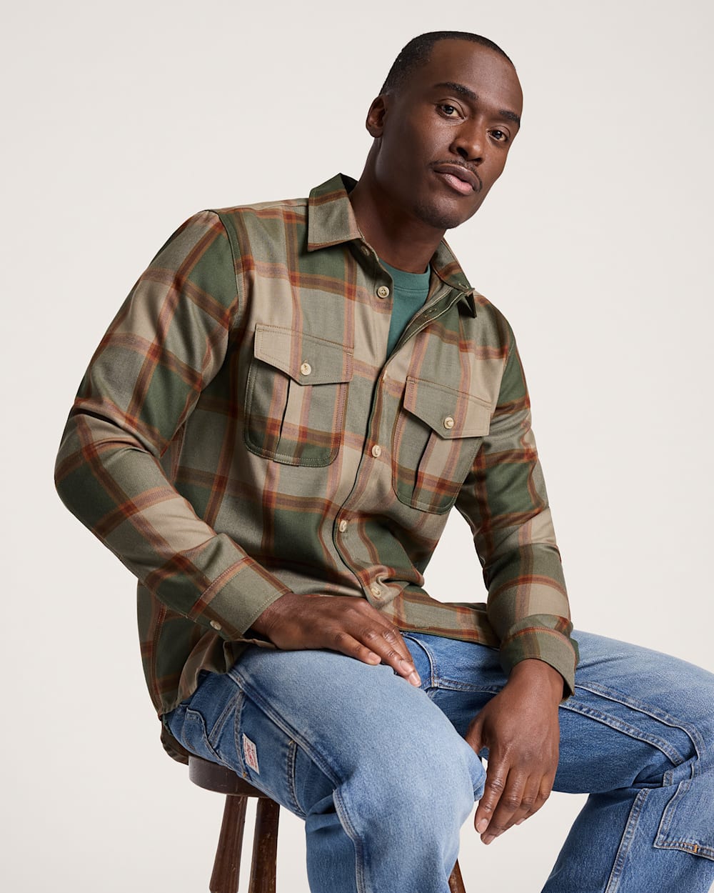 MEN'S PLAID HARRISON MERINO SHIRT