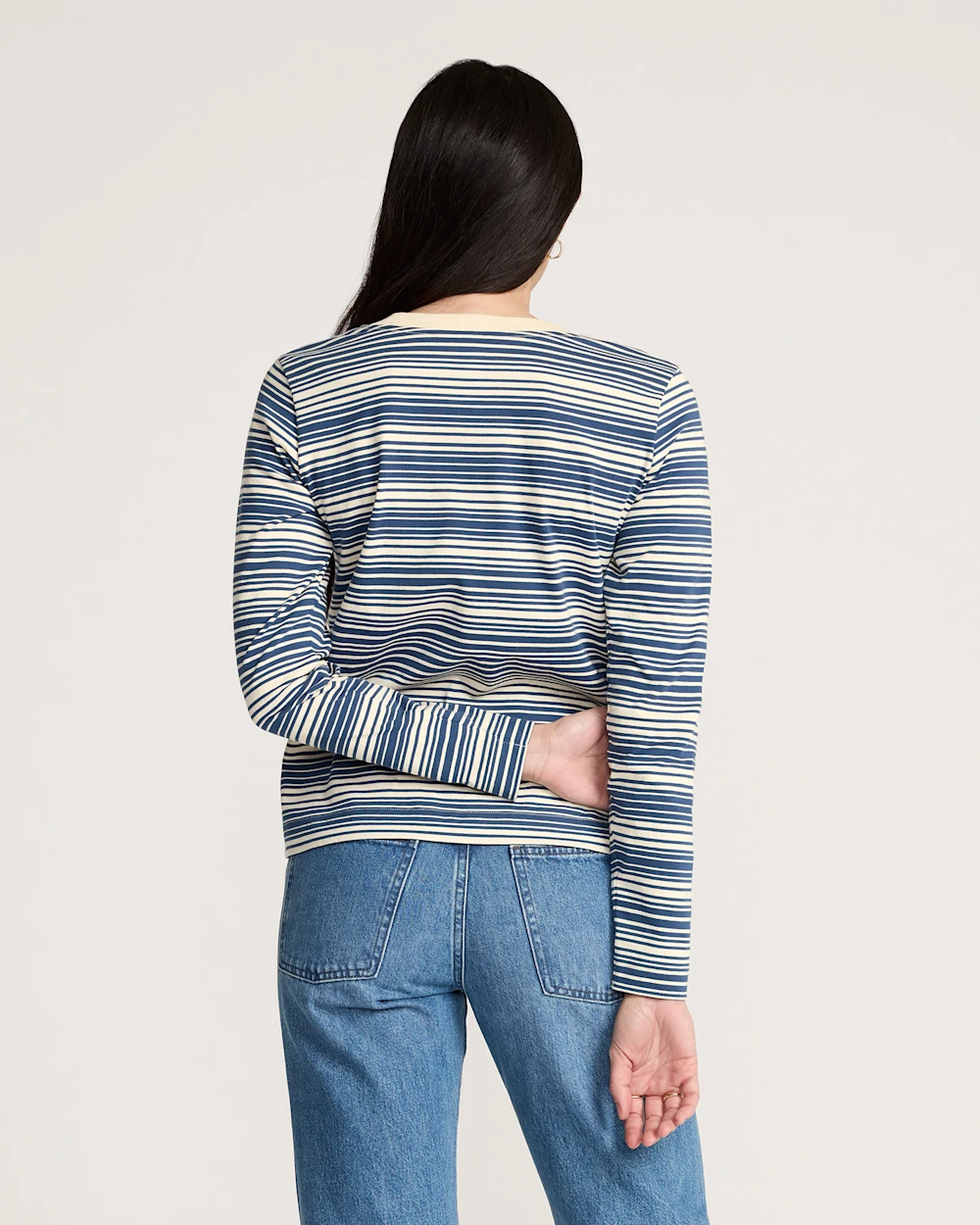 WOMEN'S LONG-SLEEVE STRIPE DESCHUTES TEE