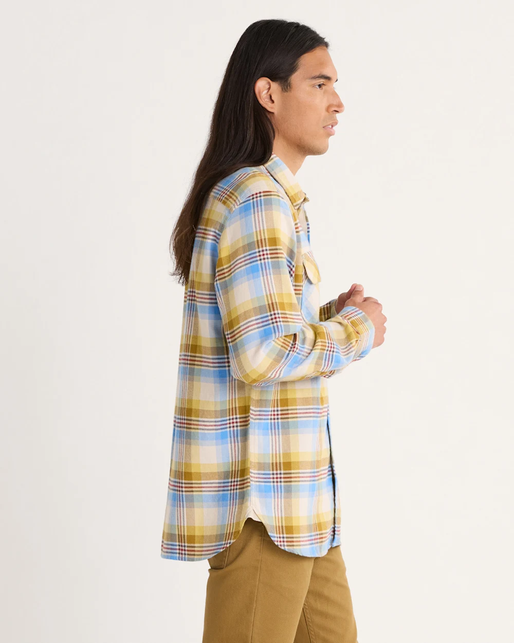 MEN'S PLAID BURNSIDE DOUBLEBRUSHED FLANNEL SHIRT