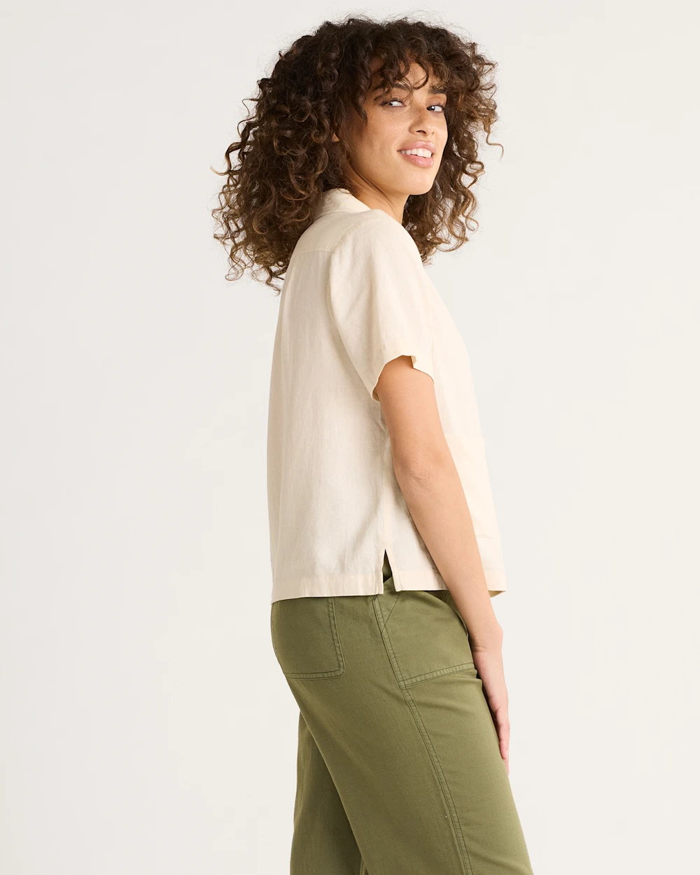 WOMEN'S EMBROIDERED LINEN SHIRT