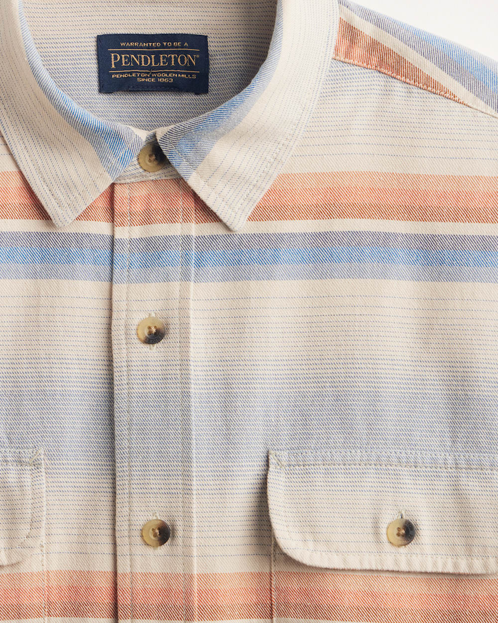 MEN'S STRIPED BEACH SHACK COTTON SHIRT
