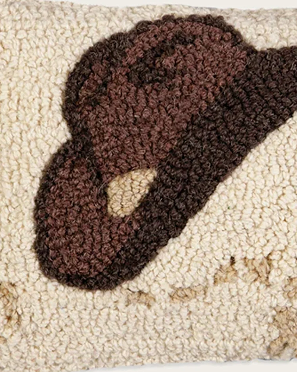 COWBOY HAT HOOKED SMALL LUMBAR PILLOW