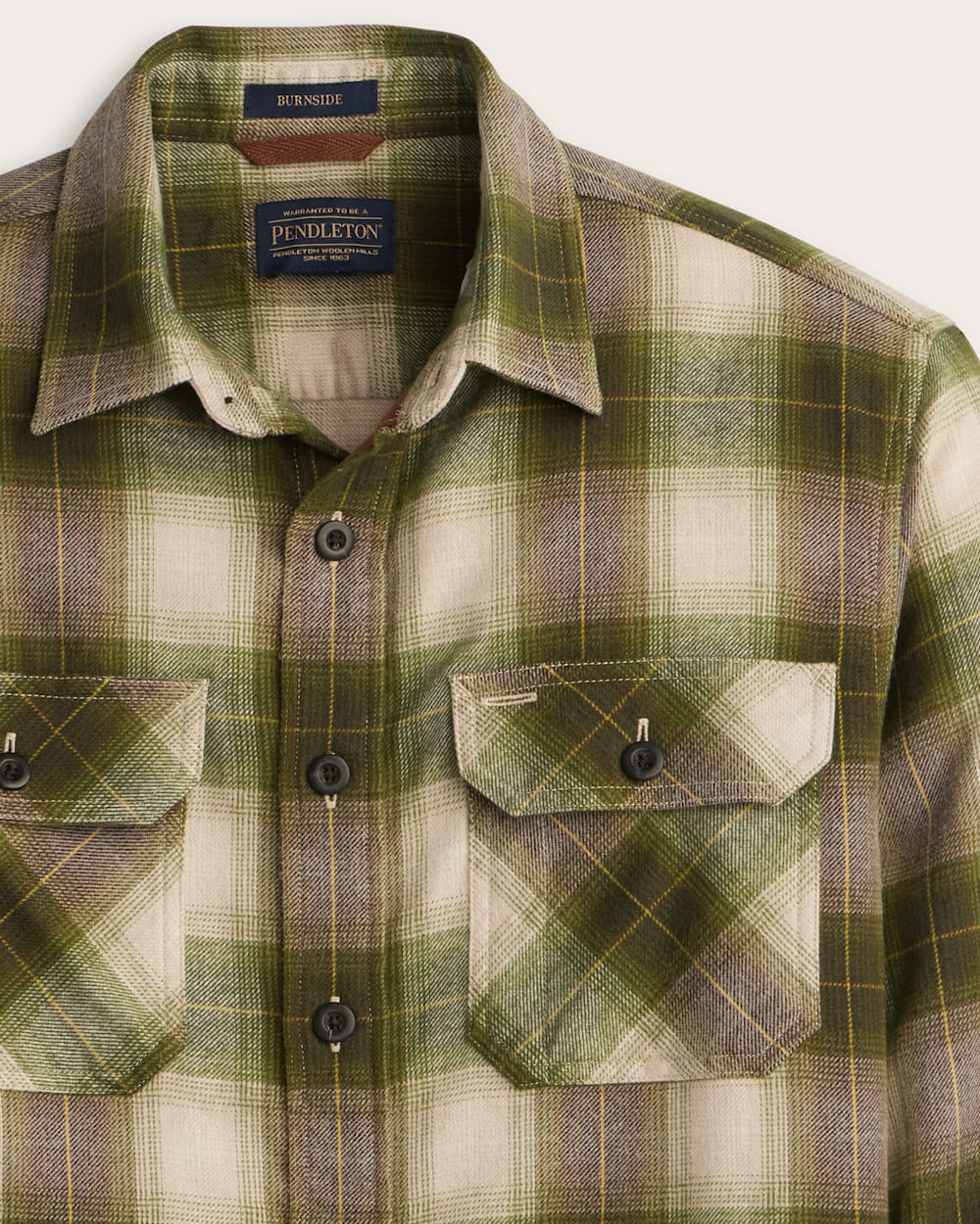 MEN'S PLAID BURNSIDE COTTON FLANNEL SHIRT