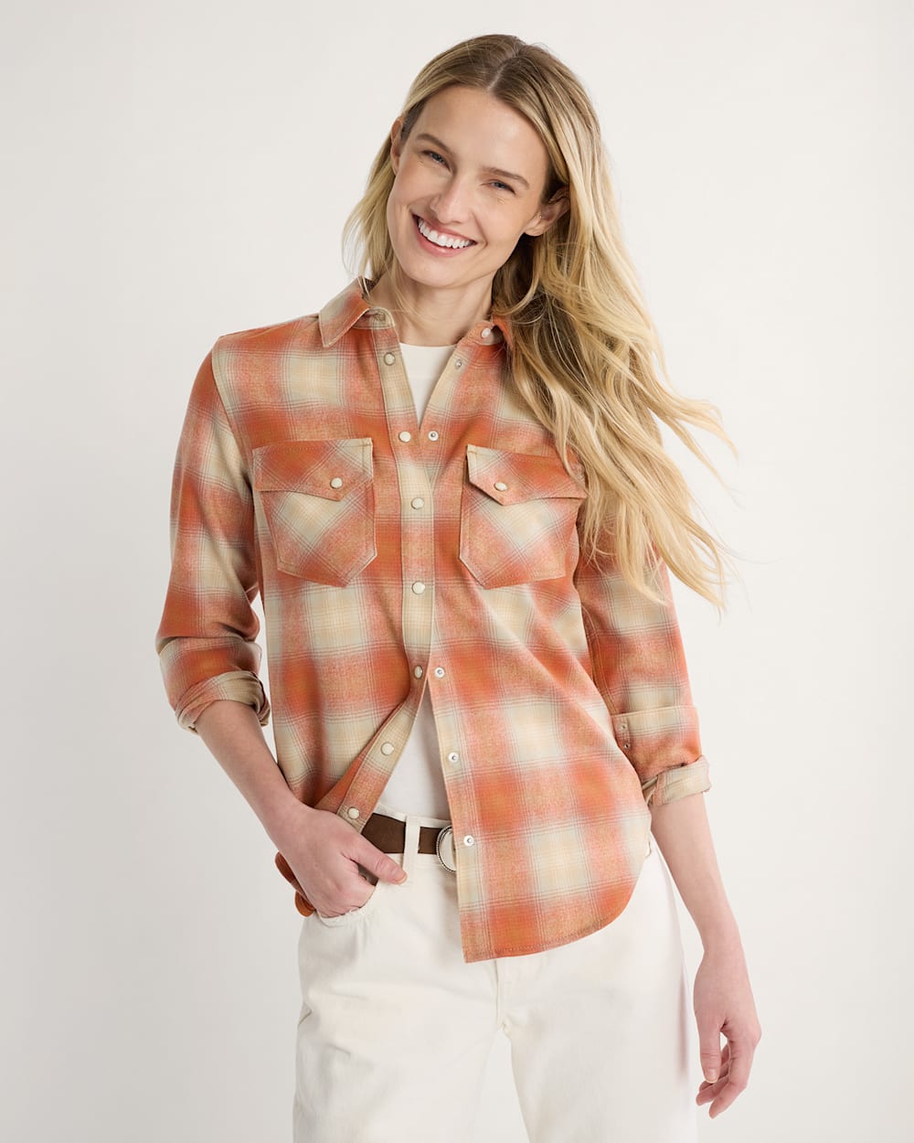 WOMEN'S PLAID GAMBLER SHIRT
