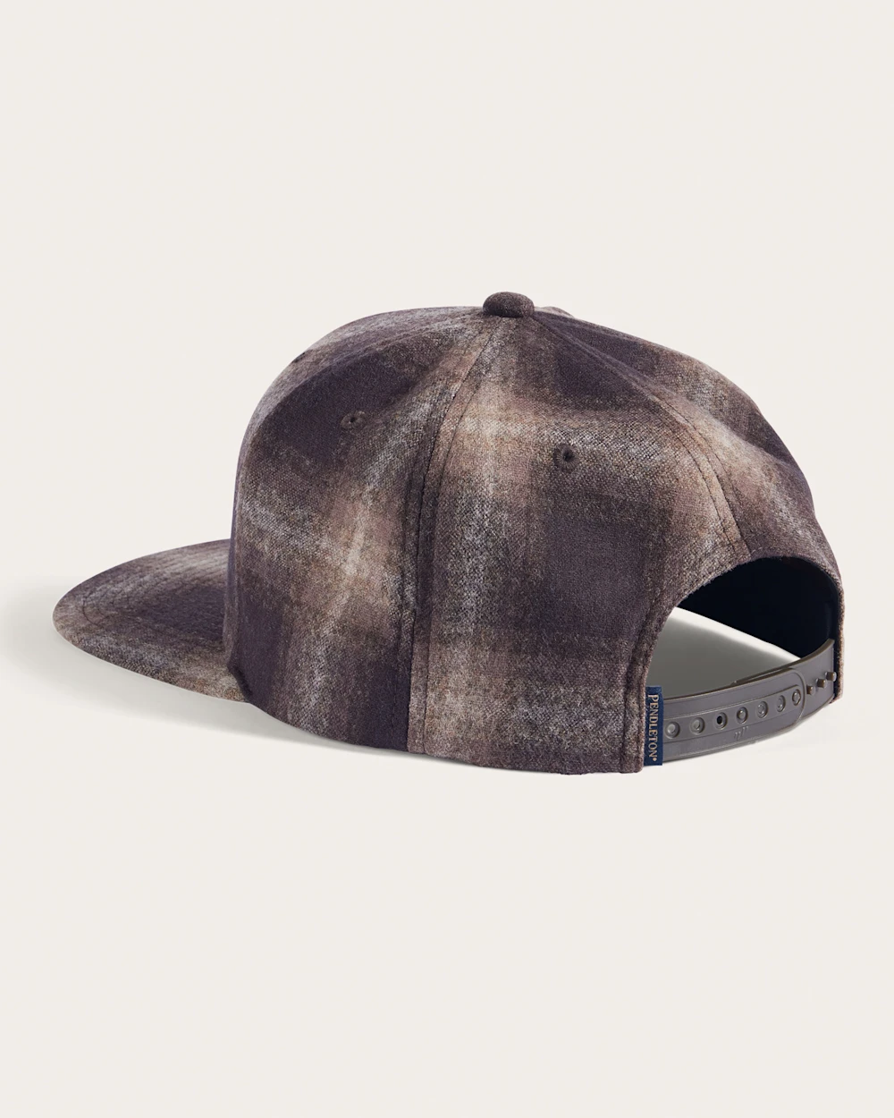 PLAID FLAT BRIM HAT